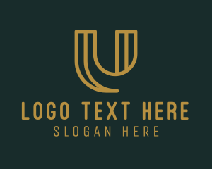 Accounting - Modern Advisory Letter U logo design