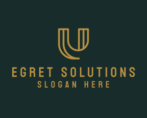 Business Consultancy Firm Letter U logo design