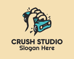 Crush - Car Crush Fist Hand logo design