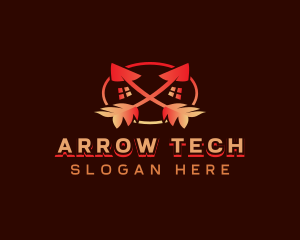 Arrow  House Construction logo design