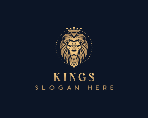 Royalty King Lion logo design