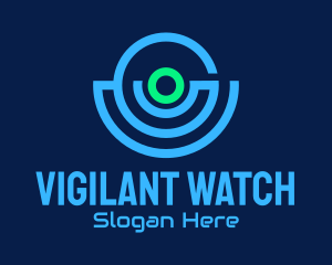 Monitoring - Surveillance Camera Tech logo design