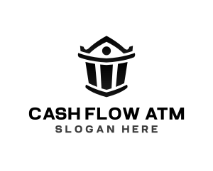 Atm - Bank Pillar Column logo design