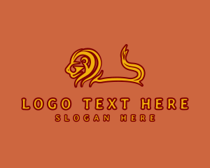 Safari - Brush Stroke Lion Firm logo design