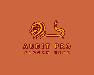 Auditing - Brush Stroke Lion Firm logo design