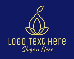 Lemon Tea - Yellow Lemon Fruit logo design