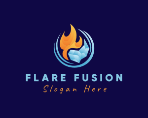 Flare - Fire Ice Cooling logo design