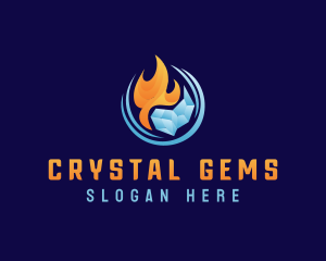 Fire Ice Cooling logo design