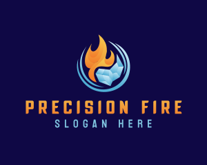 Fire Ice Cooling logo design