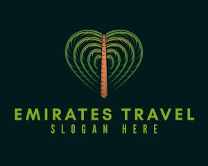 Tropical Heart Tree logo design