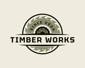 Sawmill - Wood Cutter Sawmill logo design