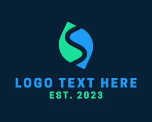Digital Media - Eco Letter S logo design