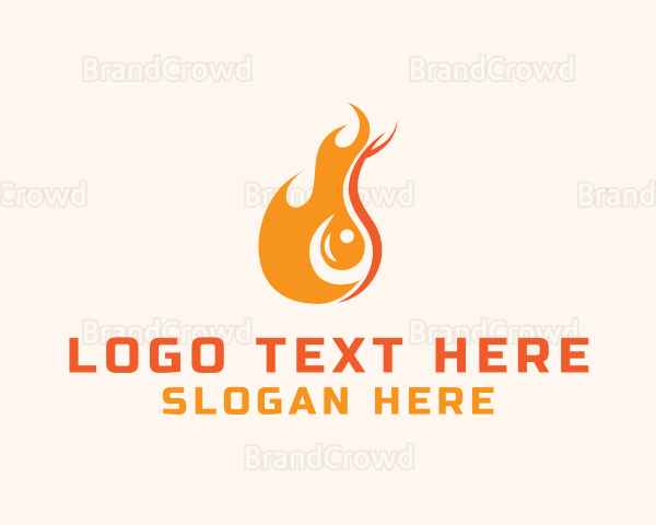 Blazing Fuel Flame Logo