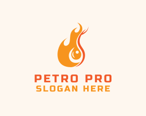 Petroleum - Blazing Fuel Flame logo design