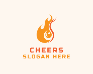 Kerosene - Blazing Fuel Flame logo design