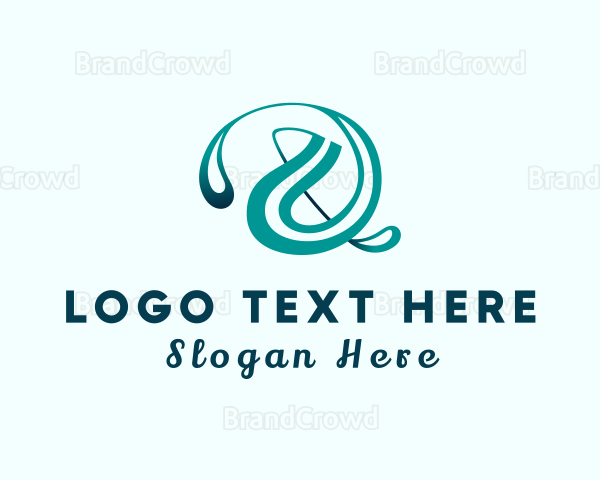 Creative Ampersand Calligraphy Logo