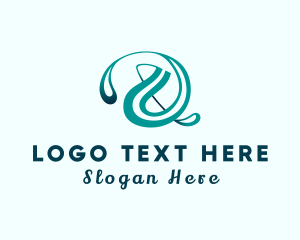 Calligrapher - Creative Ampersand Calligraphy logo design