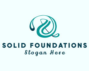 Creative Ampersand Calligraphy Logo