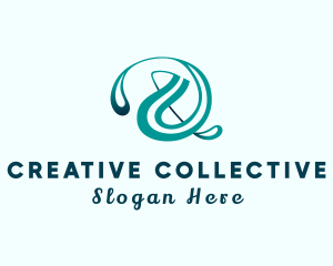 Creative Ampersand Calligraphy logo design