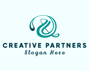 Creative Ampersand Calligraphy logo design