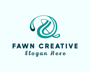 Creative Ampersand Calligraphy logo design