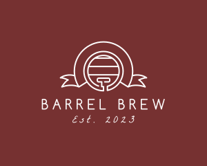 Wine Barrel Banner logo design