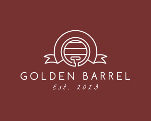 Wine Barrel Banner logo design