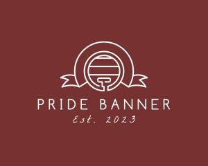 Wine Barrel Banner logo design