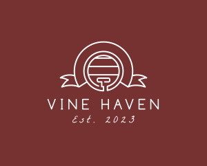 Wine Barrel Banner logo design