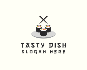 Dish - Japanese Sushi Restaurant logo design