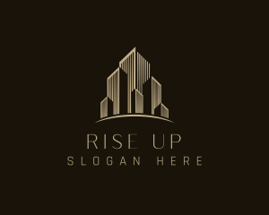 Gold Real Estate Hotel logo design