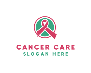 Oncology - Medical Pink Donation Ribbon logo design