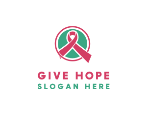 Donation - Medical Pink Donation Ribbon logo design