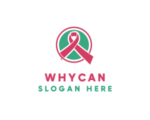 Breast Cancer - Medical Pink Donation Ribbon logo design