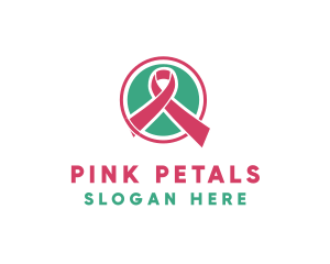 Medical Pink Donation Ribbon logo design