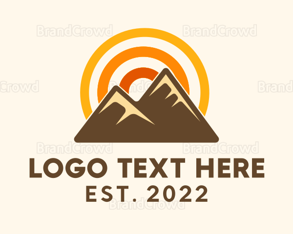 Sunset Outdoor Mountain Logo