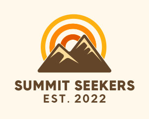 Sunset Outdoor Mountain  logo design