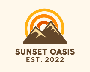 Sunset Outdoor Mountain  logo design