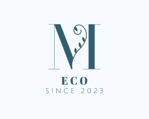 Cosmetics - Botanical Vine Letter M logo design