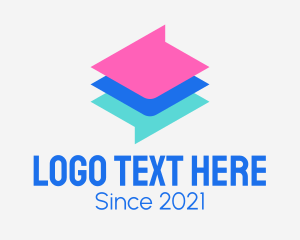 Speech Bubble - Colorful Chat App logo design