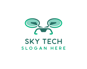 Drone Aircraft Surveillance logo design