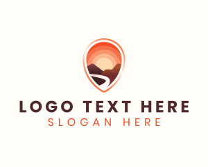Travel Blogger - Mountain Hills Location logo design