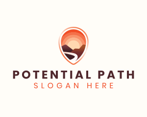 Mountain Hills Location logo design