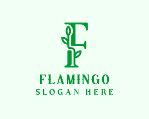 Planting - Organic Plant Letter F logo design