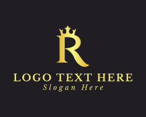 Golden - Elegant Royal Crown logo design