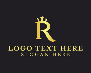 Crown - Regal Royal Letter R logo design