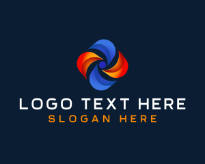 Wind - Heating Cooling Fan logo design