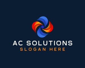 Ac - Heating Cooling Fan logo design