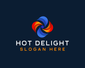 Heating Cooling Fan logo design