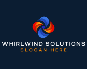 Whirlwind - Heating Cooling Fan logo design